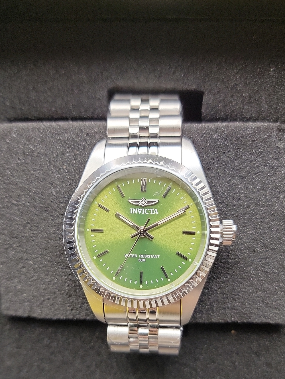 NEW Invicta Specialty Women's Watch - 36mm. Steel Green Dial Flutted Bezel 49217 - Picture 3 of 9